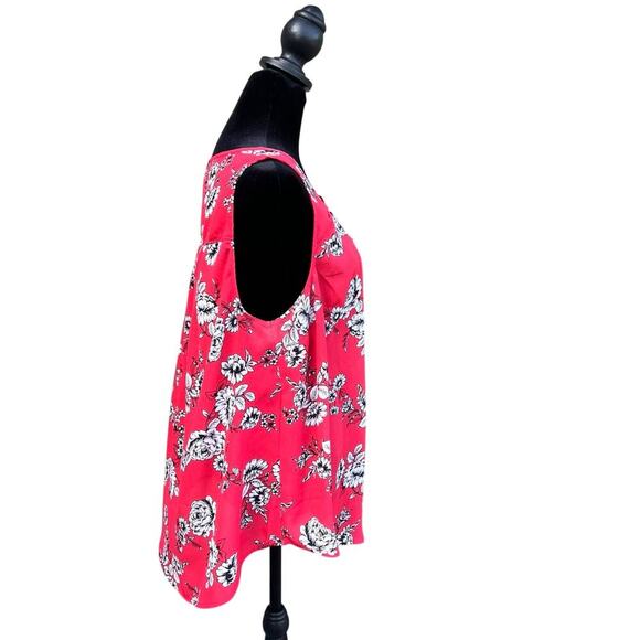 TORRID 00 (size 10) Georgette keyhole tank.  Women’s coral tank - Picture 4 of 7